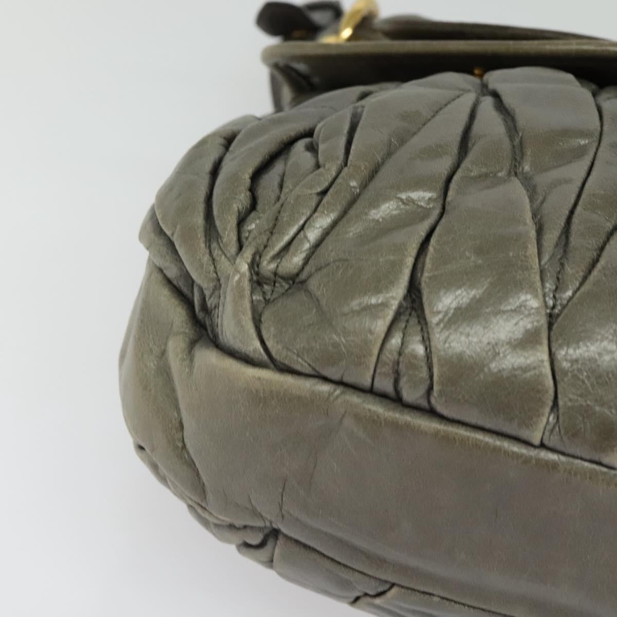 Miu Miu Coffer Convertible Hobo Matelasse Leather, GRAY, LEATHER, Handbag