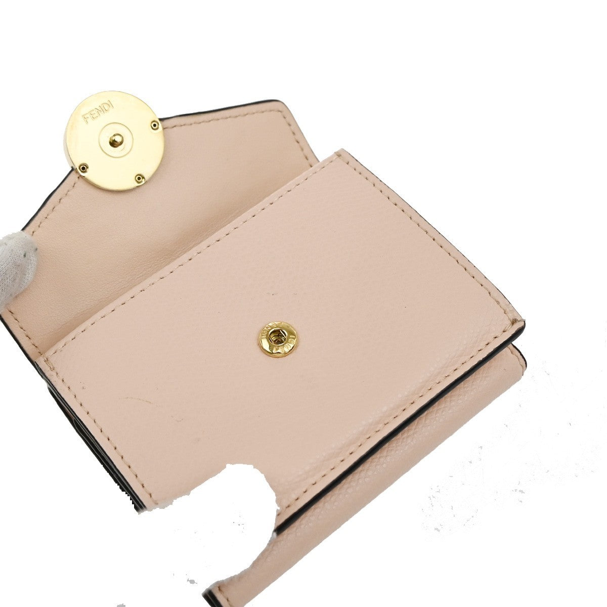 Fendi F is Fendi Trifold Wallet Leather, PINK, LEATHER, Wallets