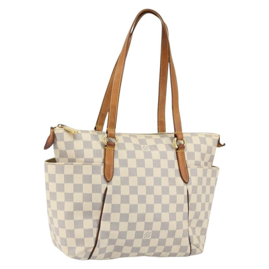 Louis Vuitton Totally Handbag Damier, WHITE, CANVAS, Tote bag