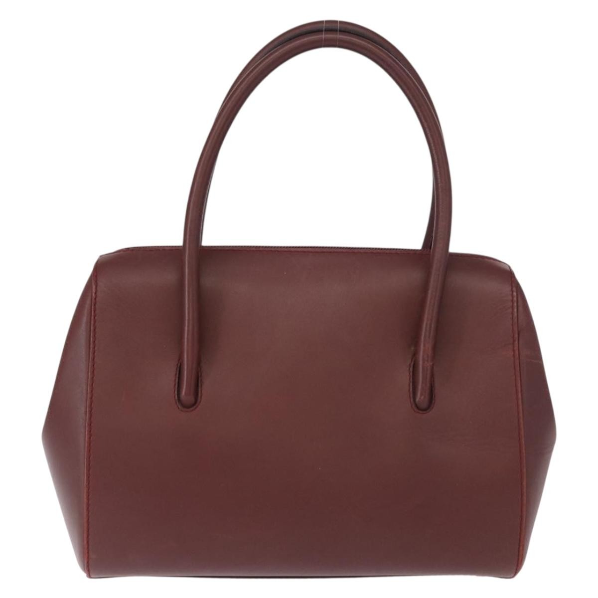 cartier Must De Cartier Leather, BURGUNDY, LEATHER, Handbag