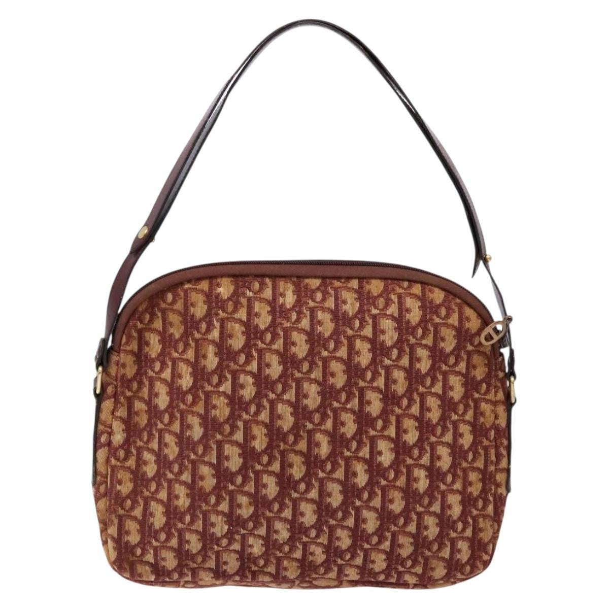 Christian Dior Vintage Trotter Handbag Canvas, RED, CANVAS, Handbag