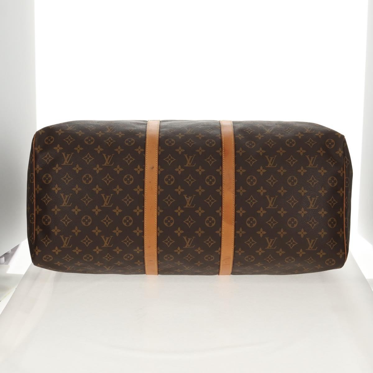 Louis Vuitton Keepall Bag Monogram Canvas, BROWN, CANVAS, Travel bag