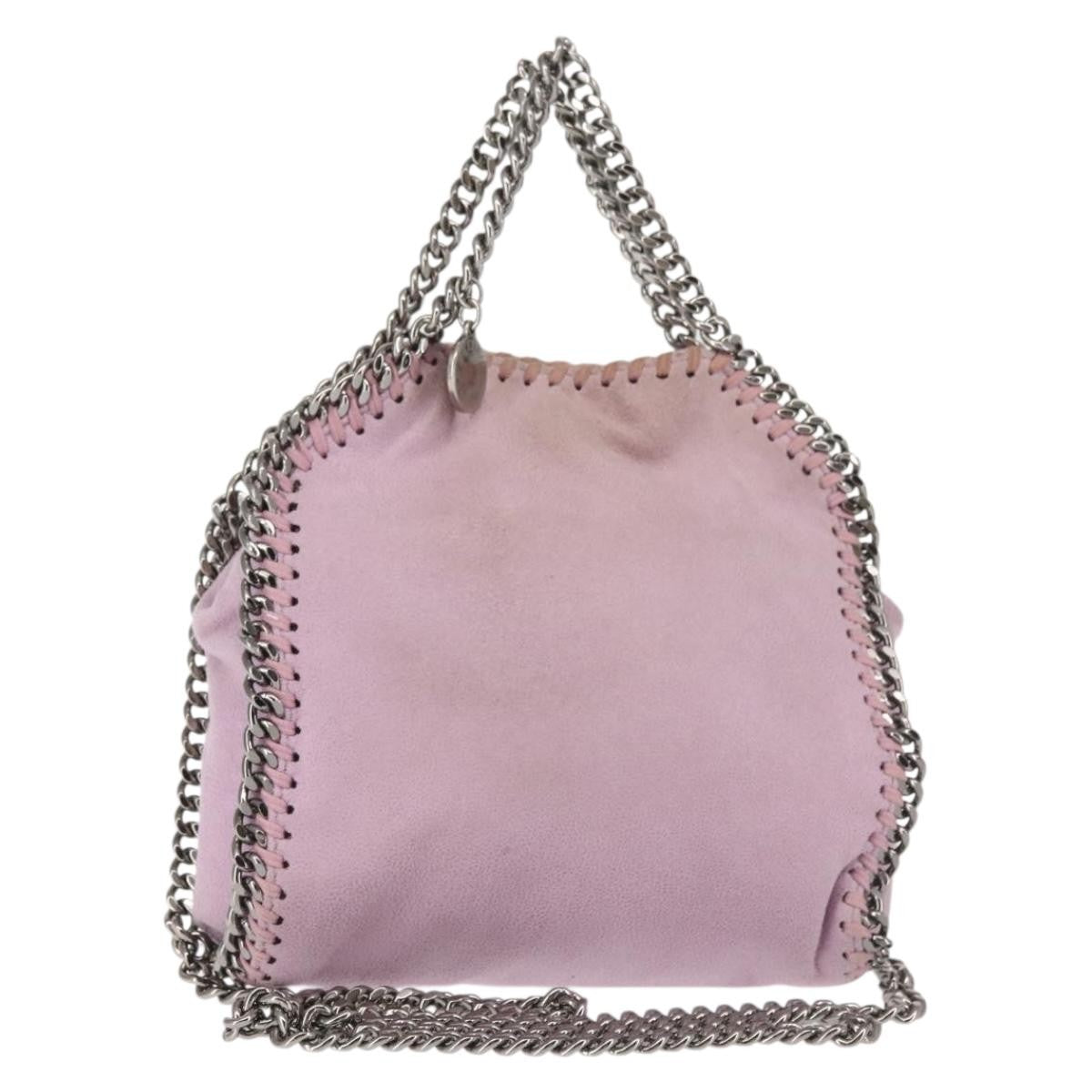 Stella McCartney Falabella Fold Over Crossbody Bag Suede, PINK, SUEDE, Crossbody bag
