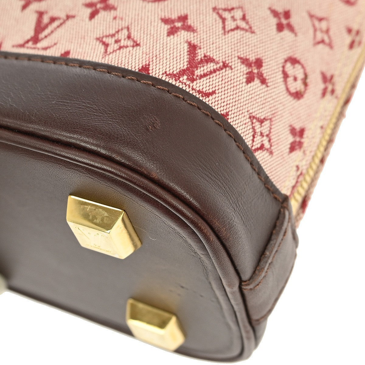 Louis Vuitton Alma Handbag Mini Lin, RED, CANVAS, Handbag