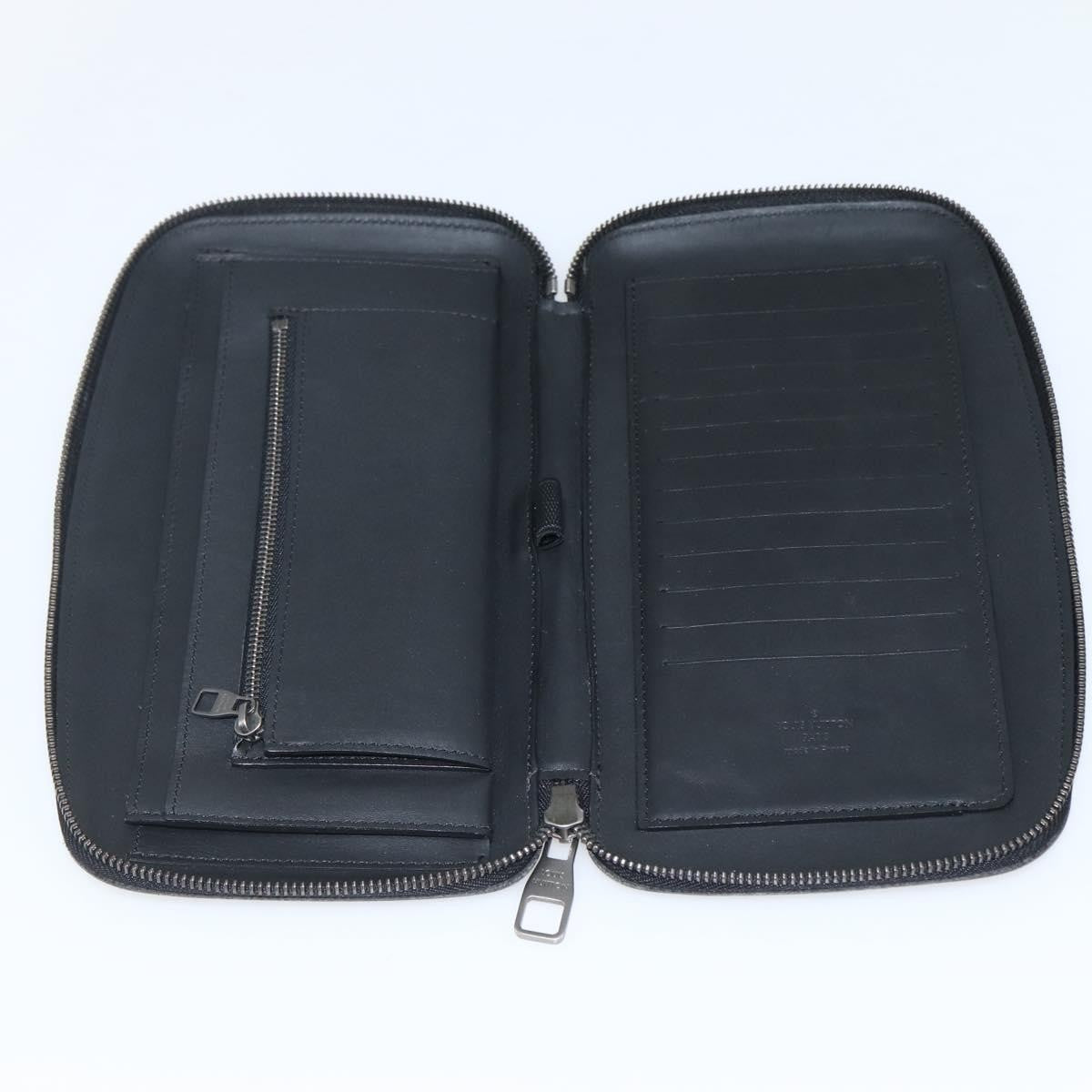 Louis Vuitton Organiser Atholl Leather, BLACK, LEATHER, Toiletry Case