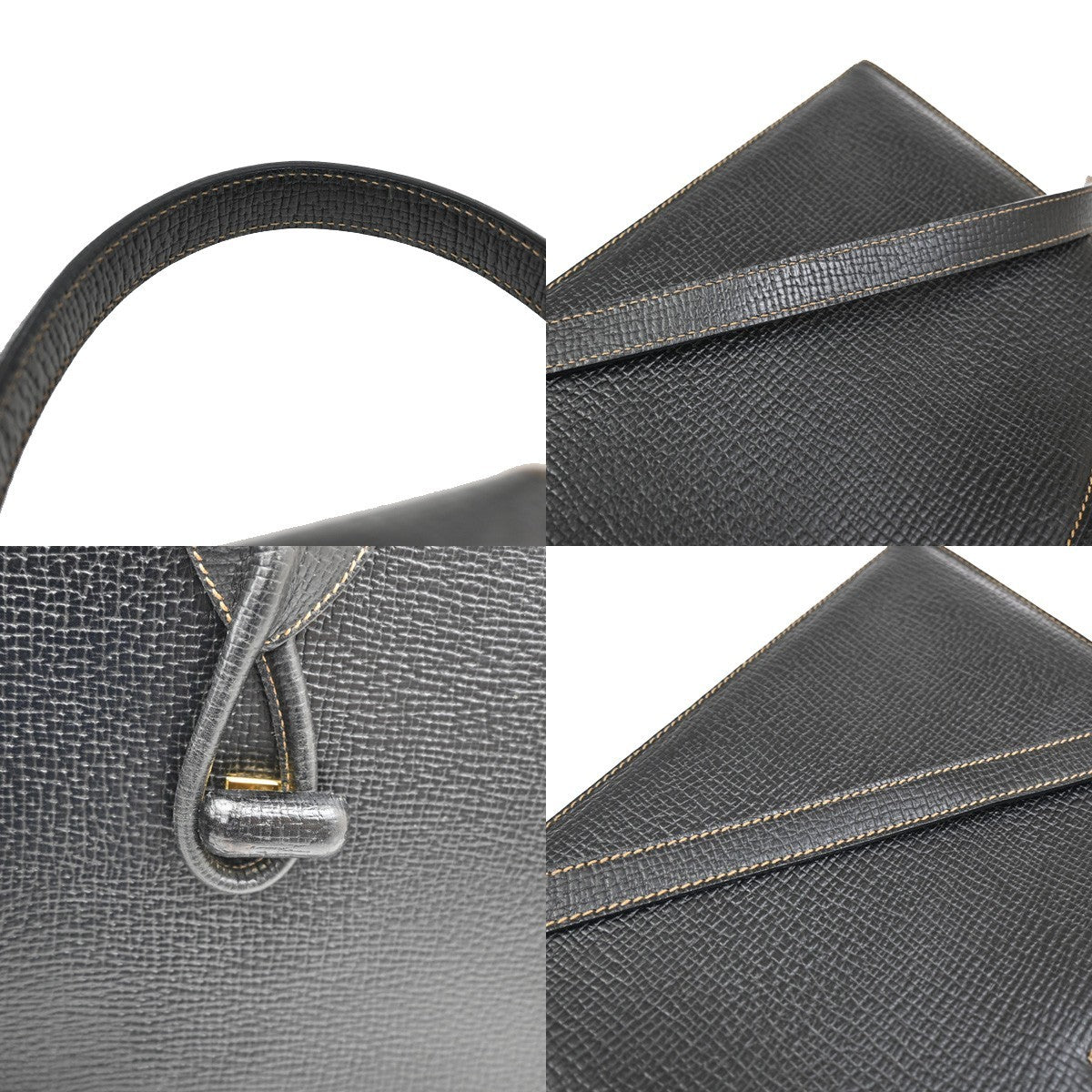 Loewe Turn Lock Leather, BLACK, LEATHER, Handbag