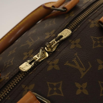 Louis Vuitton Keepall Bag Monogram Canvas, BROWN, CANVAS, Travel bag