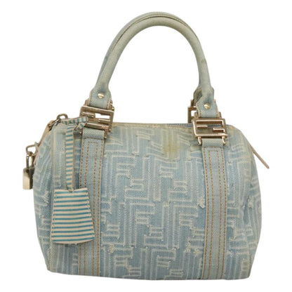 Fendi Boston Bag Denim, BLUE, DENIM_JEANS, Handbag