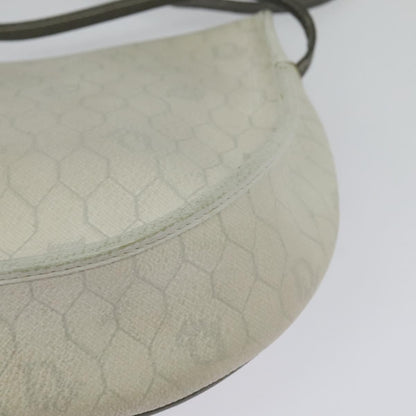 Christian Dior Vintage Honeycomb Shoulder Bag Canvas, WHITE, CANVAS, Shoulder bag