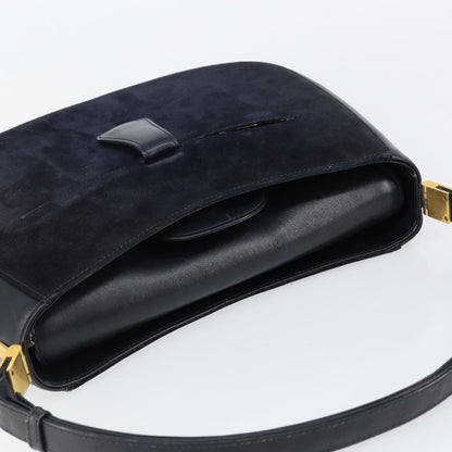 Gucci Vintage Handbag Suede, NAVY, SUEDE, Handbag