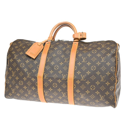 Louis Vuitton Keepall Bag Monogram Canvas, BROWN, CANVAS, Travel bag