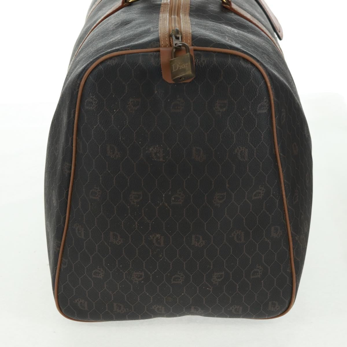 Christian Dior Vintage Honeycomb Boston bag Canvas and Leather, BLACK, CANVAS, Travel bag