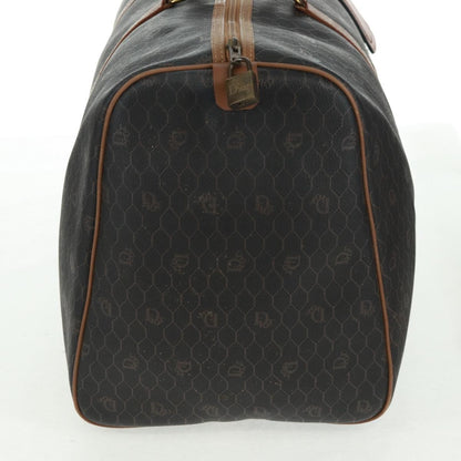 Christian Dior Vintage Honeycomb Boston bag Canvas and Leather, BLACK, CANVAS, Travel bag