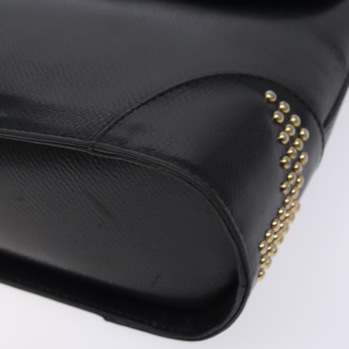 Saint Laurent Vintage Shoulder Bag Leather, BLACK, LEATHER, Shoulder bag