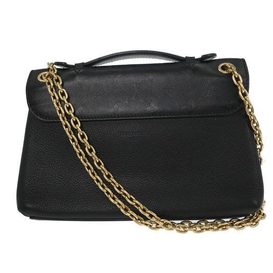 Louis Vuitton Very Chain Bag Monogram Leather, BLACK, LEATHER, Clutche & pouche