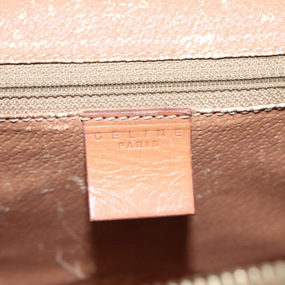 Celine Macadam Handbag Macadam with leather, BROWN, CANVAS, Handbag