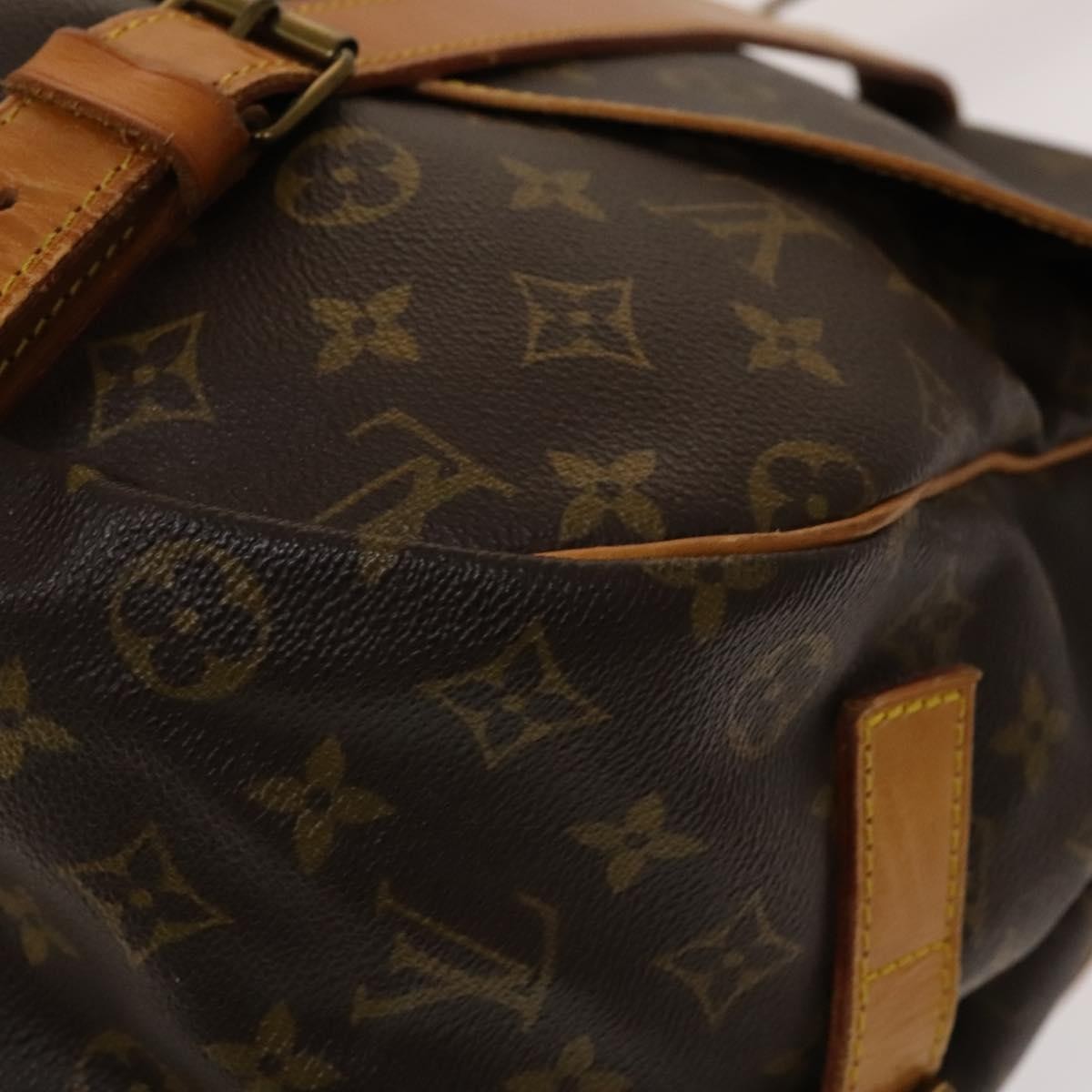 Louis Vuitton Saumur Handbag Monogram Canvas, BROWN, CANVAS, Shoulder bag