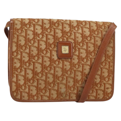 Christian Dior Vintage Trotter Shoulder Bag Canvas, BROWN, CANVAS, Shoulder bag