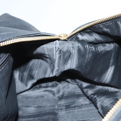 Salvatore Ferragamo Gancini handbag Leather, BLACK, LEATHER, Handbag