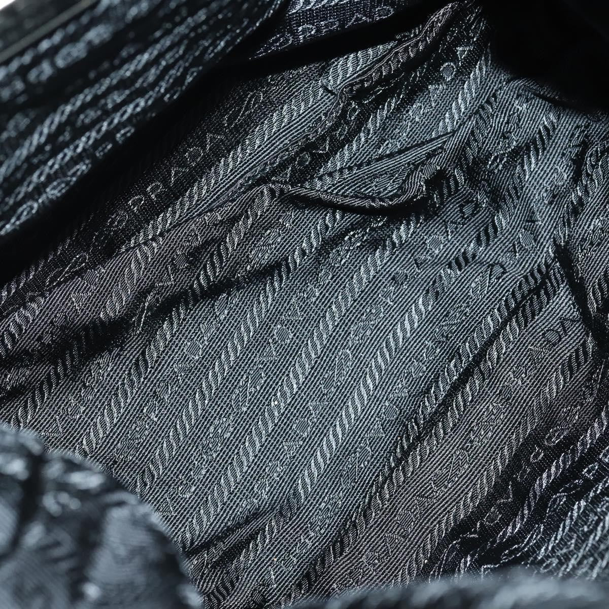 Prada Double Pocket Shoulder Bag Tessuto, BLACK, NYLON, Shoulder bag