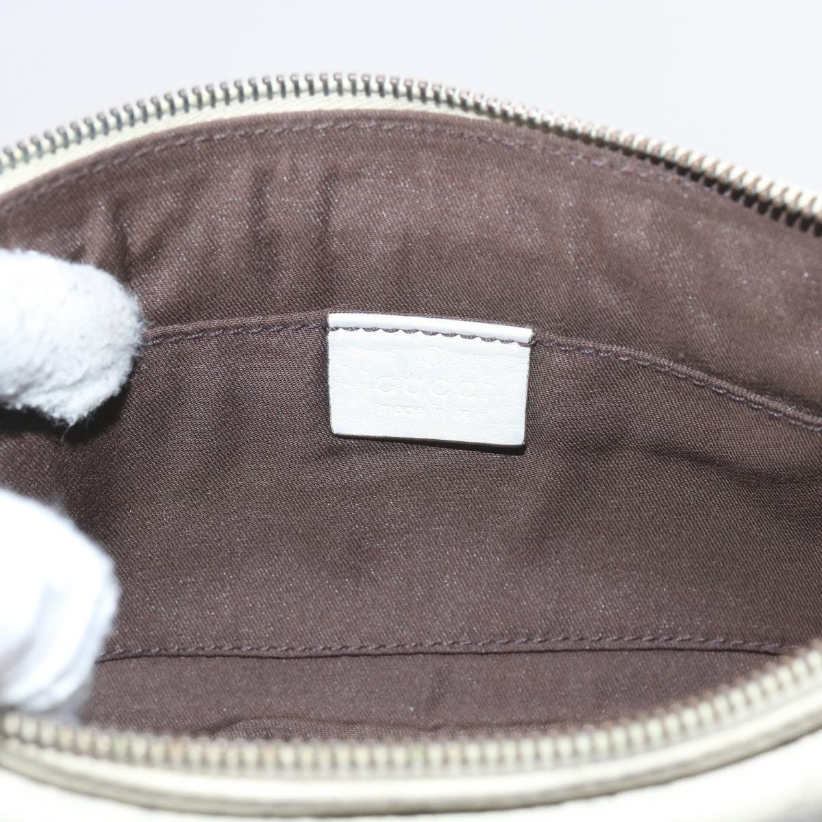 Gucci Waist Belt Bag Guccissima, WHITE, LEATHER, Shoulder bag