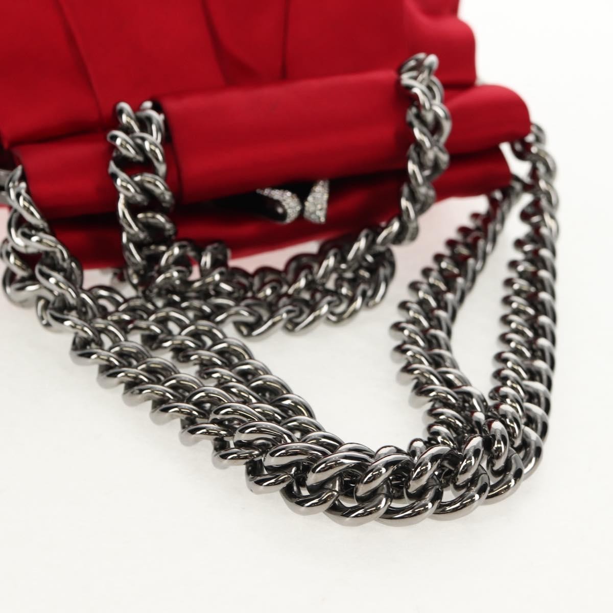 Christian Louboutin Yoyo Frame Clutch Satin, RED, SATIN, Clutche & pouche