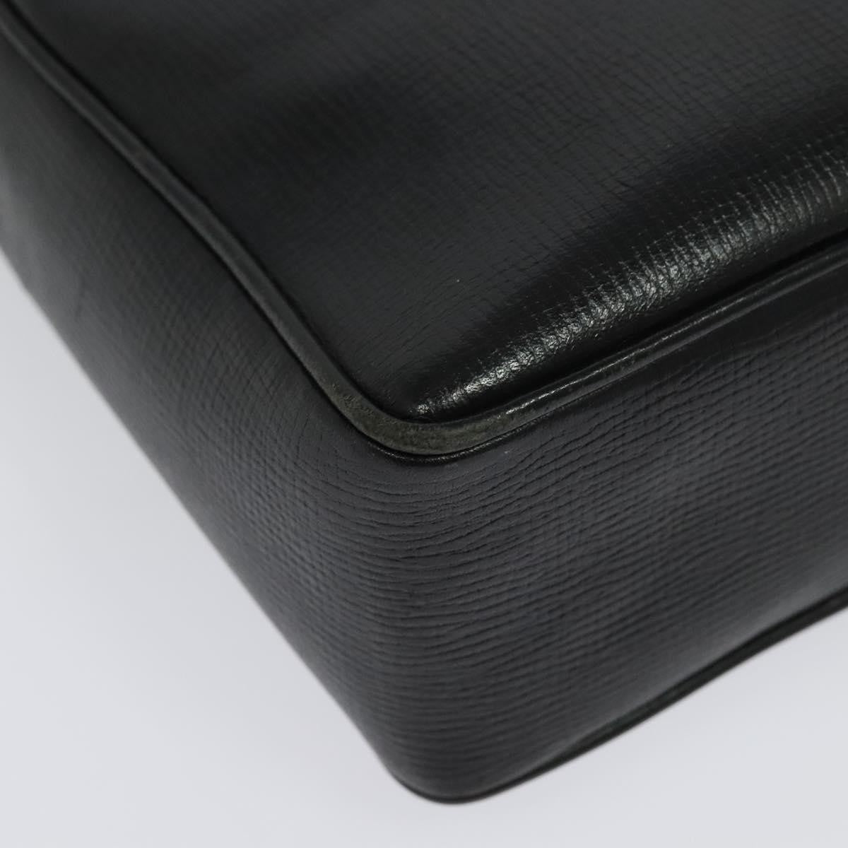 Celine Vintage Circle Logo Crossbody Bag Leather, BLACK, LEATHER, Crossbody bag