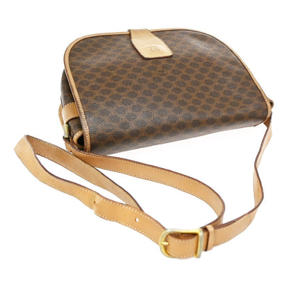 Celine Macadam Shoulder Bag Canvas, BROWN, CANVAS, Shoulder bag