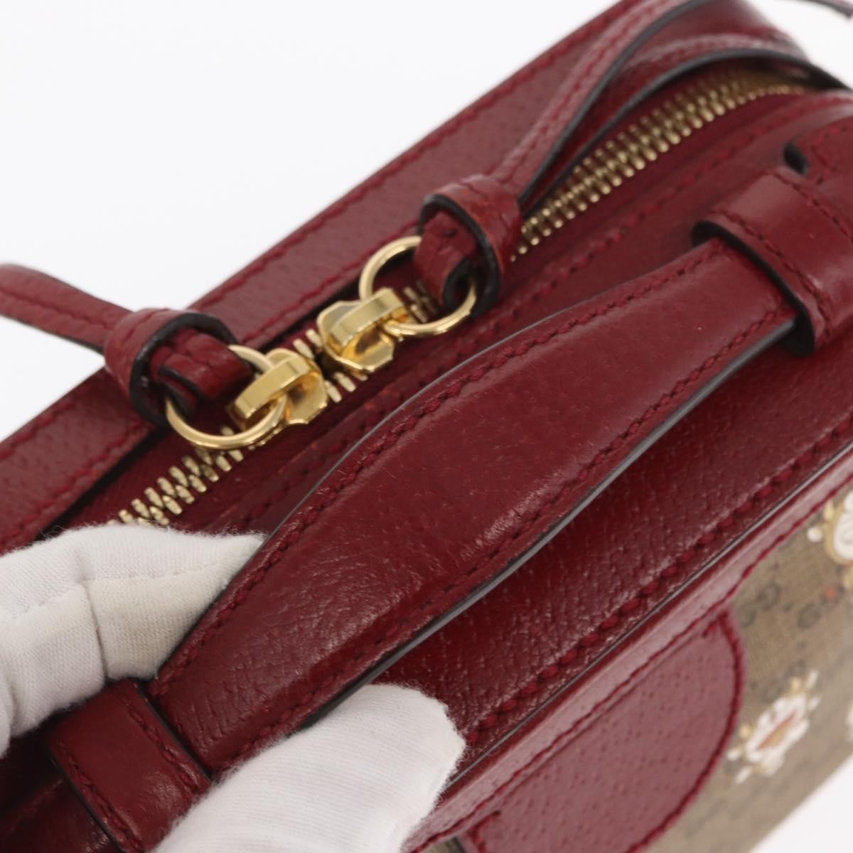 Gucci Doraemon Ophidia Zip Around Camera Bag Printed Mini GG Coated Canvas, BEIGE, CANVAS, Shoulder bag