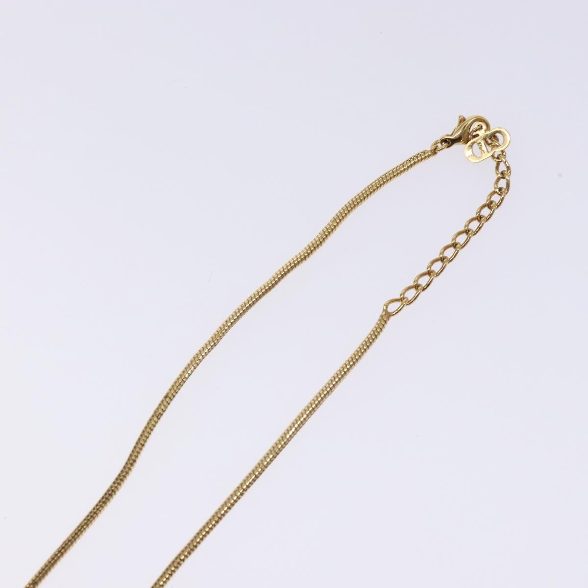 Christian Dior D logo Pendant Necklace Metal, GOLD, METAL, Necklace