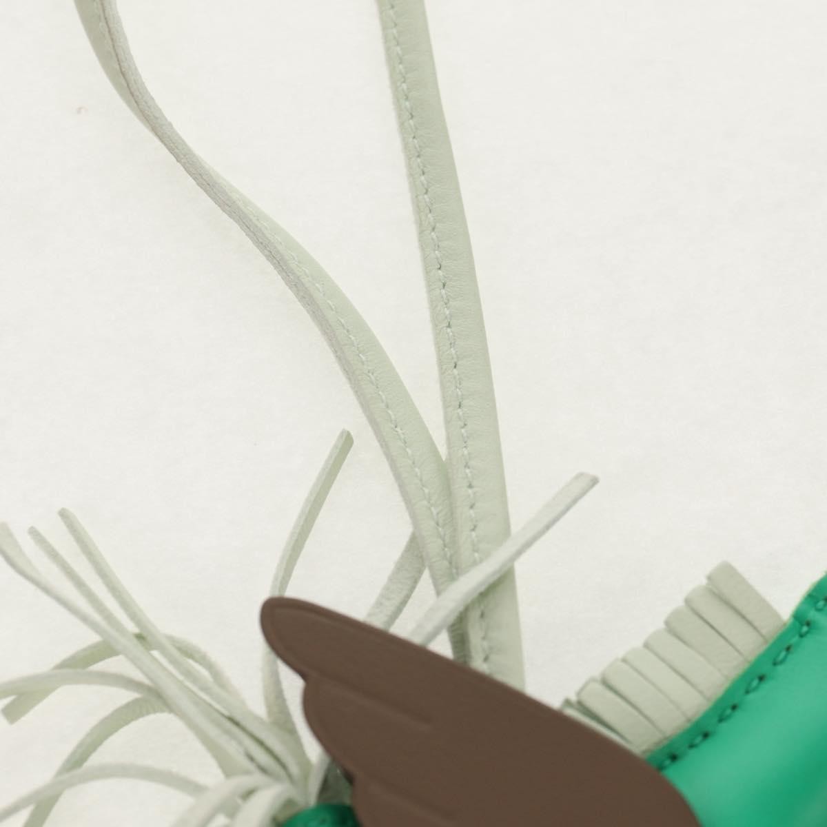 Hermes Pegase Rodeo Bag Charm Leather, GREEN, LEATHER, Charms and Keychains