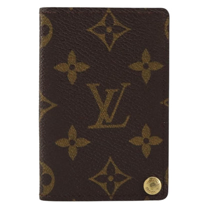 Louis Vuitton Porte Cartes Pression Card Case Monogram Canvas, BROWN, CANVAS, Card Holders