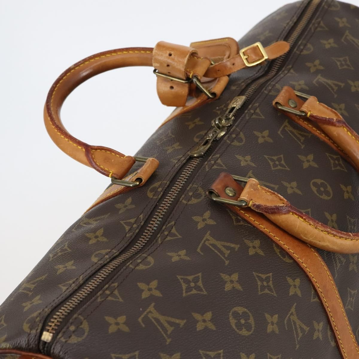 Louis Vuitton Keepall Bag Monogram Canvas, BROWN, CANVAS, Travel bag