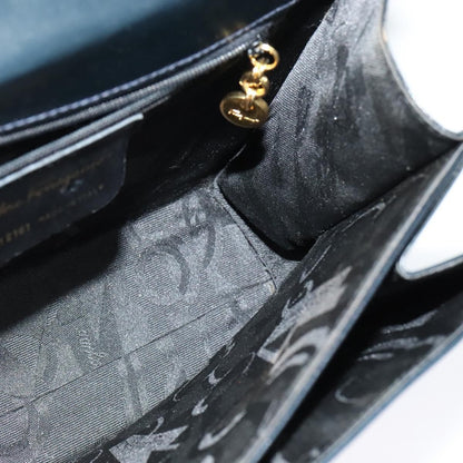 Salvatore Ferragamo Gancini Convertible Top Handle Bag Leather, BLACK, LEATHER, Handbag