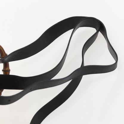 Gucci Vintage Bamboo Backpack Leather, BLACK, LEATHER, Backpack