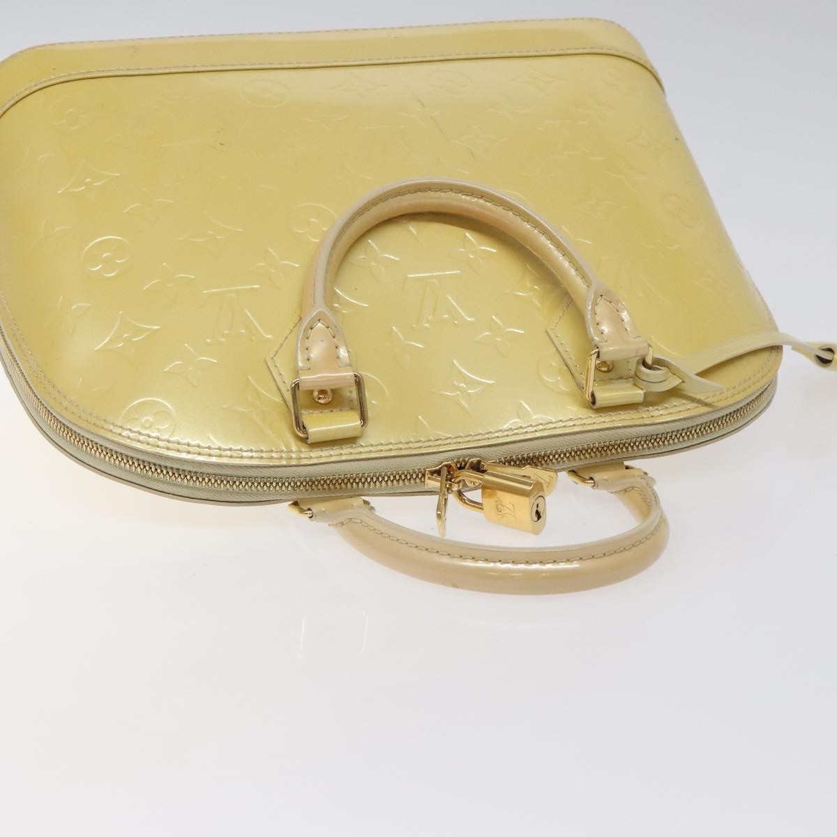 Louis Vuitton Alma Handbag Monogram Vernis, BEIGE, PATENT_LEATHER, Handbag
