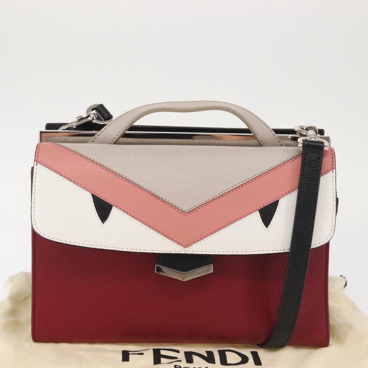 Fendi Monster demi jour Leather, MULTICOLOUR, LEATHER, Handbag