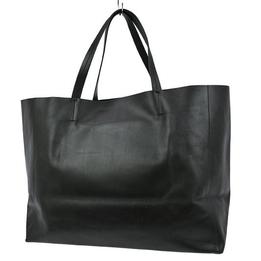 Celine Horizontal Cabas Tote Leather, BLACK, LEATHER, Tote bag