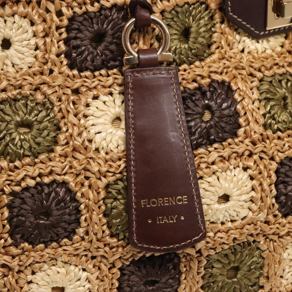 Salvatore Ferragamo Soft W Tote RAFFIA, BROWN, WOOD, Tote bag