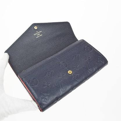 Louis Vuitton Sarah Wallet NM Monogram Empreinte Leather, BLUE, LEATHER, Wallets