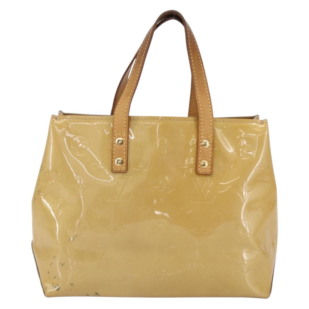 Louis Vuitton Reade Handbag Monogram Vernis, BEIGE, PATENT_LEATHER, Handbag