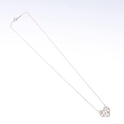 Tiffany & Co. Paloma Picasso Olive Leaf Heart Pendant Necklace Silver, SILVER, SILVER, Necklace