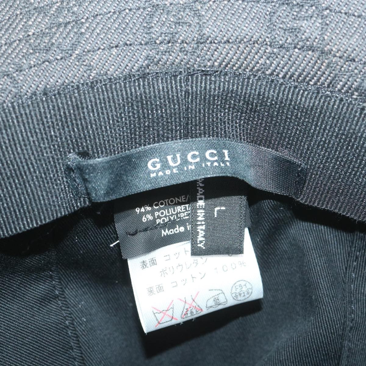 Gucci Sun Hat Canvas, GRAY, CANVAS, Head accessory