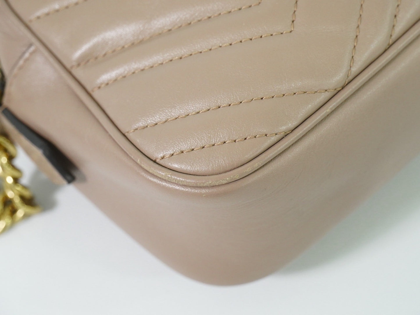 Gucci GG Marmont Shoulder Bag Matelasse Leather, BEIGE, LEATHER, Shoulder bag