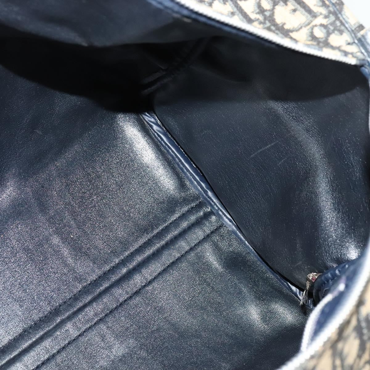 Christian Dior Vintage Trotter Boston Bag Diorissimo Canvas, NAVY, CANVAS, Travel bag