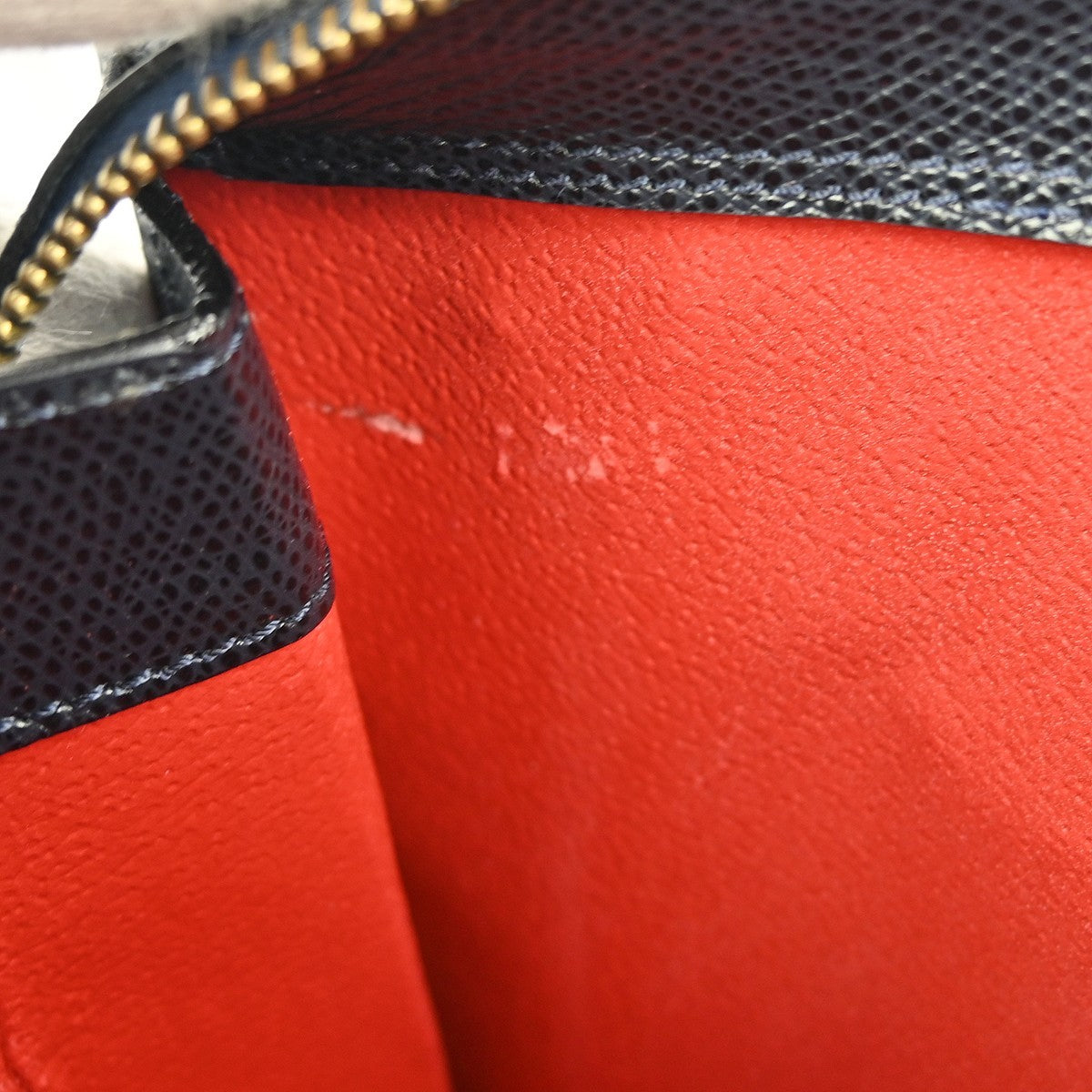 Celine Vintage turn lock shoulder bag Leather, NAVY, LEATHER, Handbag