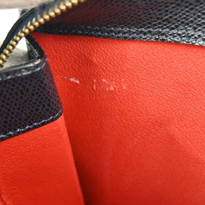 Celine Vintage turn lock shoulder bag Leather, NAVY, LEATHER, Handbag