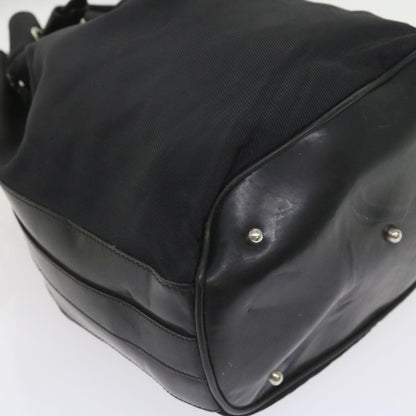 Gucci Vintage Bamboo Shoulder Bag Nylon, BLACK, NYLON, Shoulder bag