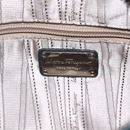 Salvatore Ferragamo Gancini handbag Leather, GREEN, LEATHER, Handbag