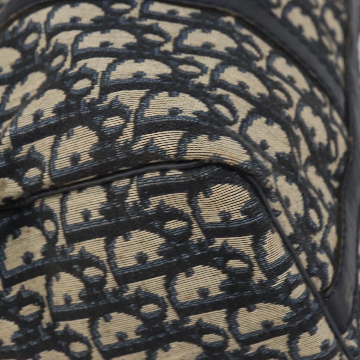 Christian Dior Vintage Trotter Boston Bag Diorissimo Canvas, NAVY, CANVAS, Handbag